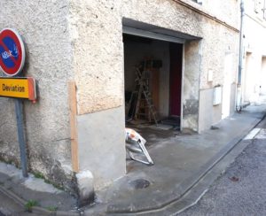 Remplacement porte de garage - travaux