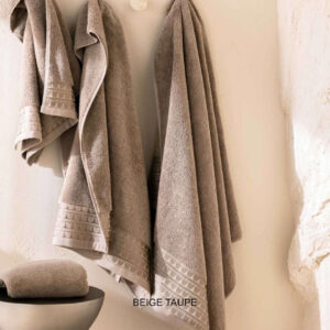 drap de bain beige taupe