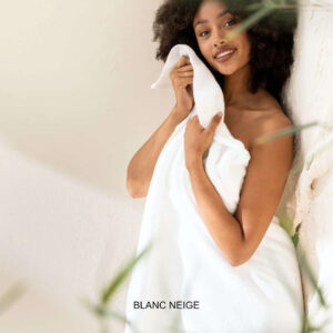 drap de bain blanc neige