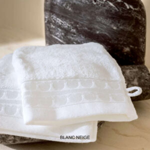 gants de toilette blanc neige