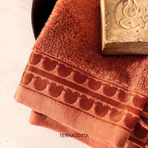 gants de toilette terracotta