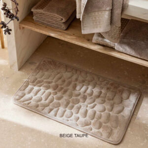 tapis de bain beige taupe