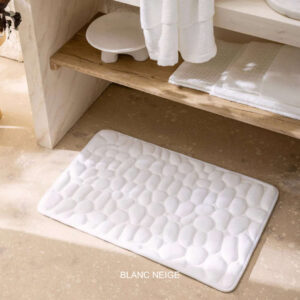 tapis de bain blanc neige