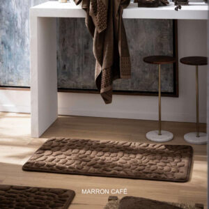 tapis de bain marron cafe