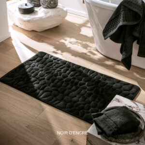 tapis de bain noir d encre