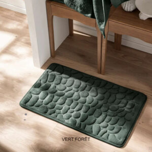 tapis de bain vert foret